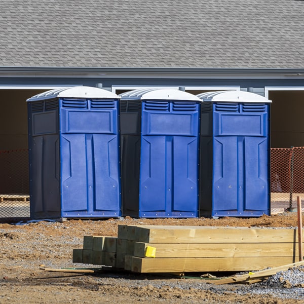 how often are the portable restrooms cleaned and serviced during a rental period in Haubstadt Indiana